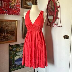 level eight orange midi dress